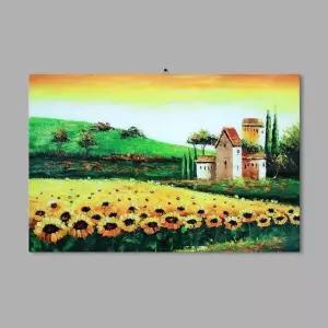 풍수 인테리어 그림 해바라기 유화 아크릴 액자 해바라기그림 풋사과그림 (W988D48)