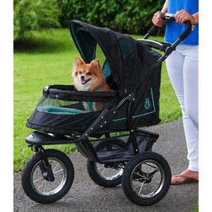 PET GEAR 지퍼 없는 NV 반려동물 캐리비안 손 + 쉬운 유모차, 포함, 한 날씨 블루 커버 충전 플러시 패드 젤 /강아지용, 입구, 접기, 타이어, 고양이