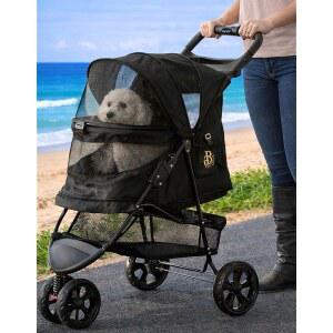 PET GEAR 지퍼 없는 스페셜 에디션 손으로 라이너, 쉽게 3륜 반려동물 수 한 있음, 탈착식 컵 고양이 유모차, /강아지용, 입구, 블랙 홀더, 접을 차콜