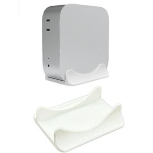 [호환품]Mac Mini 호환 M4 2024 용 컴퓨터 수직 스탠드 견고한 미끄럼 방지 데스크탑 홀더 다기능 검정색