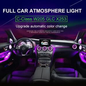 분위기 고급 조명 장식 램프, 메르세데스 벤츠 W205 C 클래스 C260 C63 C200 C250 X253 GLC C180, 15 개/세