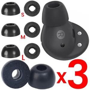 삼성 호환 Galaxy Buds Pro 용 3-듀얼 메모리 폼 귀마개 소프트 스폰지 소음 감소 이어 버드 플러그
