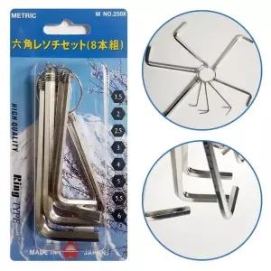 사쿠라 고리 육각렌치8P 2508 렌치세트 육각드라이버 (W41EE0A)