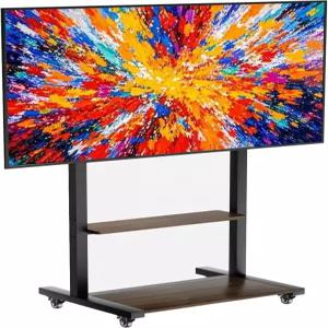 40 55 65 75 85 86 95 98 100인치 LCD LED 플랫 최대 220파운드 VESA800x600mm 헤비 듀티 휴대용 바닥 TV