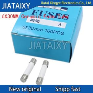 100개 6X30MM 세라믹 퓨즈 튜브 F 고속 250V 7A 8A 12A 15A 20A 25A 30A