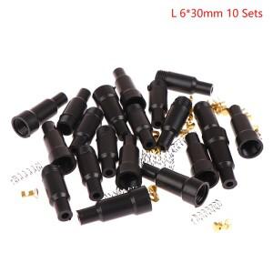 10 세트 5x20/6x30mm 유리관 퓨즈 홀더 나사   블로우 플라스틱 쉘 남성 여성 스프링 압착 단자 안전 소켓