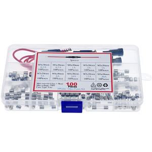 5pcs 5x20mm 퓨즈 홀더 인라인 나사  16 AWG 와이어 + 250V 100pcs  블로우 유리관 모듬 혼합 팩 키트
