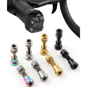 알루미늄 스틸 자전거 스템 고정 너트 M5x19mm 볼트 핸들 바 잠금 Ti M5x17mm