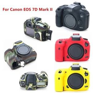 캐논 호환 EOS R 6D 7D 5D Mark II IV 200D 80D 4000D SL2 T100 T7i 7DII용 실리콘 케이스 DSLR 카메라 가