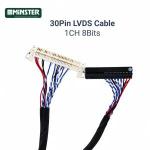[호환품]30핀 LVDS 케이블 1CH 8비트 단일 채널 와이어 하네스 LCD LED TV 화면 디스플레이 패널 수리 교체