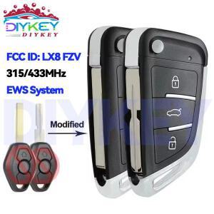 315 433Mhz ID44 EWS 시스템 BMW E36 E38 E39 E46 E53 E60 E61 E81 X3 X5 Z3 Z4 LX8 FZV 플립 키 원격 Fo