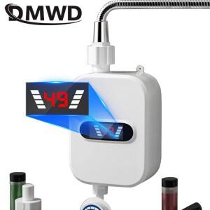 DMWD 전기 일정한 온도 온수기 수도꼭지 순간 난방 수돗물 LED 디스플레이 수직 샤워 설치