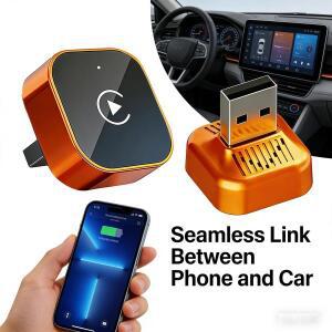 2026 2IN1 무선 카플레이 안드로이드 호환 오토 USB 어댑터 미니 동글 스마트 박스 플러그 앤 폭스바겐 토