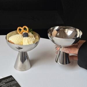 아이스크림 그릇 스무디 컵 스테인레스 스틸 식품 용기 가정용 디저트 서빙 접시 바 파티 장식용