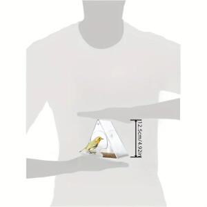 창문 새 모이통 초 흡착컵 정원 마당 야외용 내후성 디자인 삼각형 아크릴
