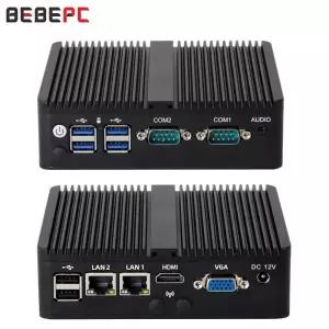 인텔 셀러론 J6412 산업용 미니 PC 팬 8GB DDR4 512GB M.2 NVMe SSD 2x COM RS485232 GbE LAN 6x USB Windo