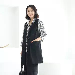 J31803 바람 솔솔~ 카라 롱베스트 60대 엄마옷