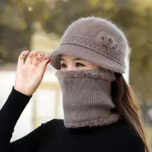 [하프클럽/셀러허브_아웃도어]여성 모자 겨울 따뜻한 니트 넥워머 털모자