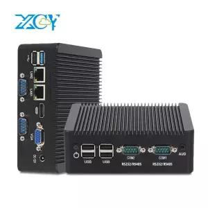 팬리스 산업용 미니 PC 펜티엄 J2900 4x 직렬 포트 RS232 RS485 2x 기가비트 이더넷 PCIe 와이파이 4G LTE