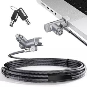 MacBook Pro 14 16인치용 노트북 보안 잠금 케이블 도난 방지 강철 와이어 2미터