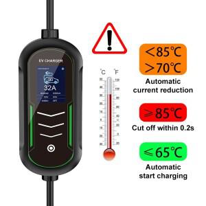 Type1 j1772 소켓 32A 7KW 1상 휴대용 EV 충전기 완속 충전기 5m 케이블 EVSE 자동차용 상자