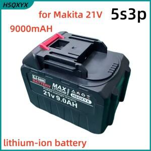 마키타 21V 리튬 이온 배터리 충전식 전동 공구 9000mAh 5S3P
