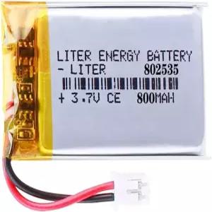 3.7V 802535 800mAh 리튬 폴리머 이온 배터리 충전식 팩 JST 2.0mm 커넥터 포함