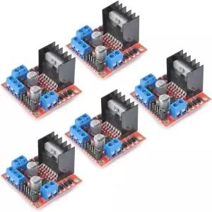 TIMEETL 5Pack L298N 모터 드라이브 컨트롤러 보드 DC 듀얼 H브릿지 로봇 스테퍼 제어 및 아두이노