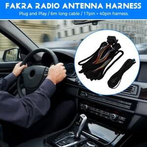 BMW X5 M3 E46 E38 안드로이드 카 라디오 헤드 유닛 Fakra 안테나 전원 17+ 40핀 6미터 연장 하네스 배선