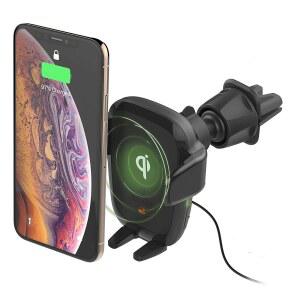 eAj iOttie Auto Sense Qi 무선 자동차 충전기 u2013 자동 클램핑 무선 충전 CD 슬롯 및 , 삼성 갤럭시, 구글 픽셀, 화웨이, LG 및 기타 스마트폰용 에어 벤트 폰 마운트 콤보