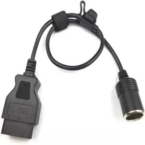 OBD2를 시가 라이터 암female 커넥터로 변환하는 차량용 상시 전원 케이블 16AWG 15A 퓨즈 내장