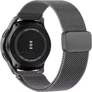 삼성 기어 S3 프론티어클래식갤럭시 워치 46mm 퀵 릴리스 시계 밴드 솔리드 메탈 스틸 스트랩 Ticwatch