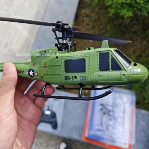UH-1 F6601 RC 헬리콥터 1:48 4채널 광학 흐름 위치 제어 고정 싱글 패들 비행기 원버튼 이륙 장난감