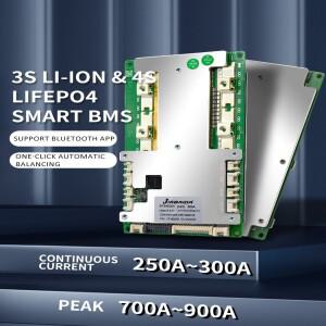 JiaBaiDa 고전류 리튬 이온 스마트 BMS RS485 CAN 히팅 시리즈 연결 250A 12V LiFePO4