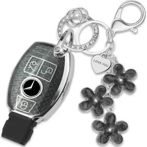 메르세데스 벤츠 C AMG S 체인 ML G GL CL GLK E 키 예쿠보 플럼 블라썸 R 블랙 여성용 TPU 커버