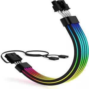 Sirlyr RGB 8핀 PCIE 케이블 RT 3060 4060 4070 라데온 R 6600 580 그래픽 카드 전원 공급 장치 PC 케이스