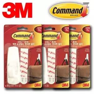 3M 벽걸이 후크행거 대형 3P 옷걸이 벽면걸이 벽고리 코맨드