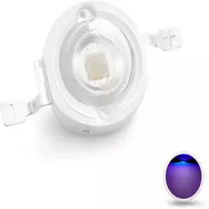 CHANZON 10개 고출력 LED 칩 3W 보라색 자외선 UV 395nm 400mA DC 3V 34V 3와트 SMD COB 발광 소자 구성품
