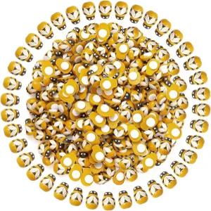 L ECLAT 200PCS 작은 나무 벌 장식 셀프 접착 페인트 플랫백 미니 범블 DIY 공예 스크랩북 마이크로 조경