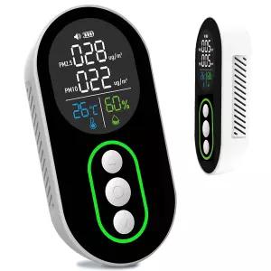 LSENLTY 4 in PM 25 및 0 공기질 모니터 온도/습도/PM25/PM0 알람 기능이 있는 휴대용 감지기 가정 사무실