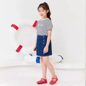 [토박스](천안아산점)스타일노리터 여름 쿨 소재 의류 아동 키즈 냉감의류 데님 랩 스커트 _ SNSCE22MSK...