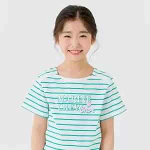 [토박스](천안아산점)스타일노리터 여름 아동의류 한정세일 여아 넥라인 포인트 반팔 티셔츠 _SNSCE22P...