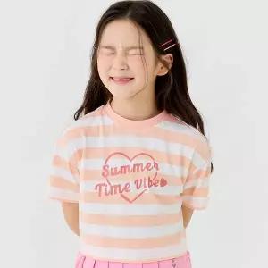 [토박스](천안아산점)스타일노리터 여름특가 아동의류 한정세일 여아 썸머비치 크롭 티셔츠 _SNSCE22PT...