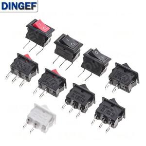 10PCS 3A 250V KCD11 10x15MM 2 핀3 핀 ON-OFF 10x15 소형 보트 로커 스위치 전원