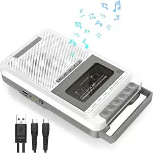 카세트 플레이어 레코더 변환기 마이크를 통해 카세트/USB/SD 카드로 녹음 U 또는 PC를 MP3 음악으로