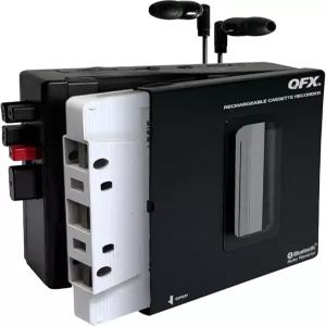 QFX RETRO-1980 휴대용 블루투스 카세트 테이프 플레이어 레코더 오토 리버스 USB-C 충전식 내장 스피커 및