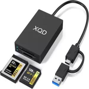 USB C 3.0 XQD+SD 카드 리더 2-in-1 A 및 타입 5Gbps 메모리 소니 G/M 시리즈 렉사 마크 G Windows/Mac