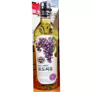 백설 포도씨 유 900ml 식용유 샐러드오일 요리용 고온조리