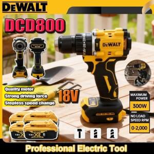 DEWALT 호환 DCD800 2000RPM 무선 임팩트 드릴 스크루드라이버 리튬 1/2인치 브러시리스 bldc 전기공구18V