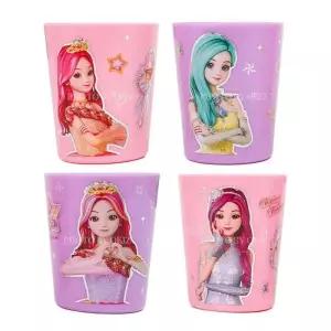 [룽스_65]요술봉 컵 세트 아동 물컵 양치컵 쥬스 4P